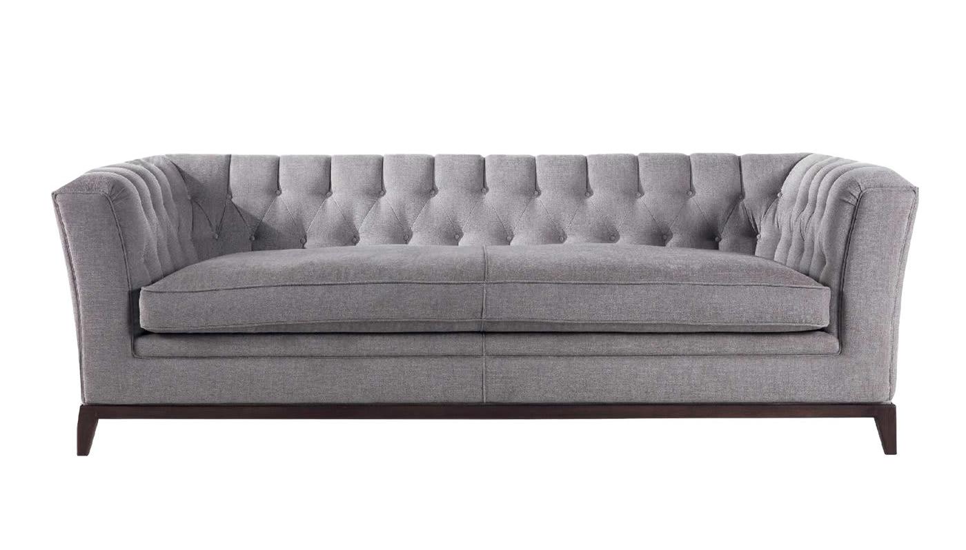 Stark Gray 3-Seater Handcrafted Sofa