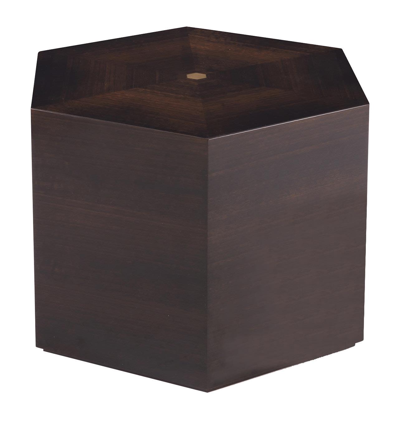 Dark Octagonal Italian Side Table