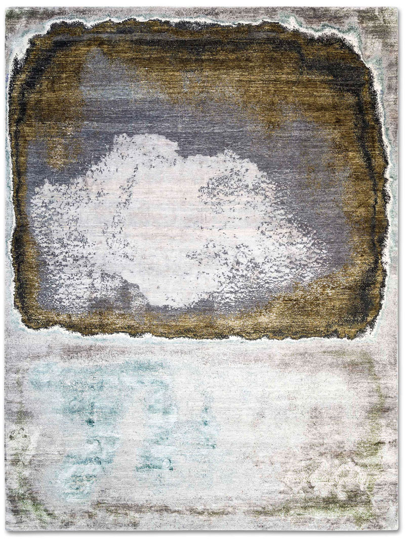 Green Rust Hand-Woven Exquisite Rug