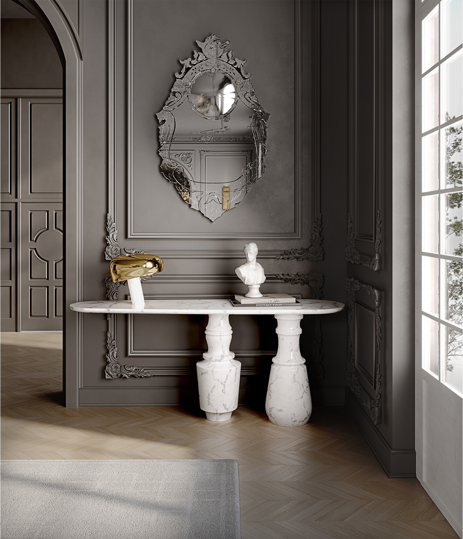 Obsidian Carrara Designer Console