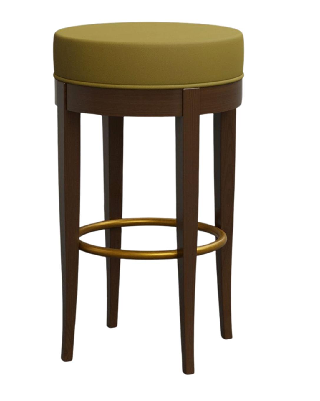 Green Handcrafted Bar Stool