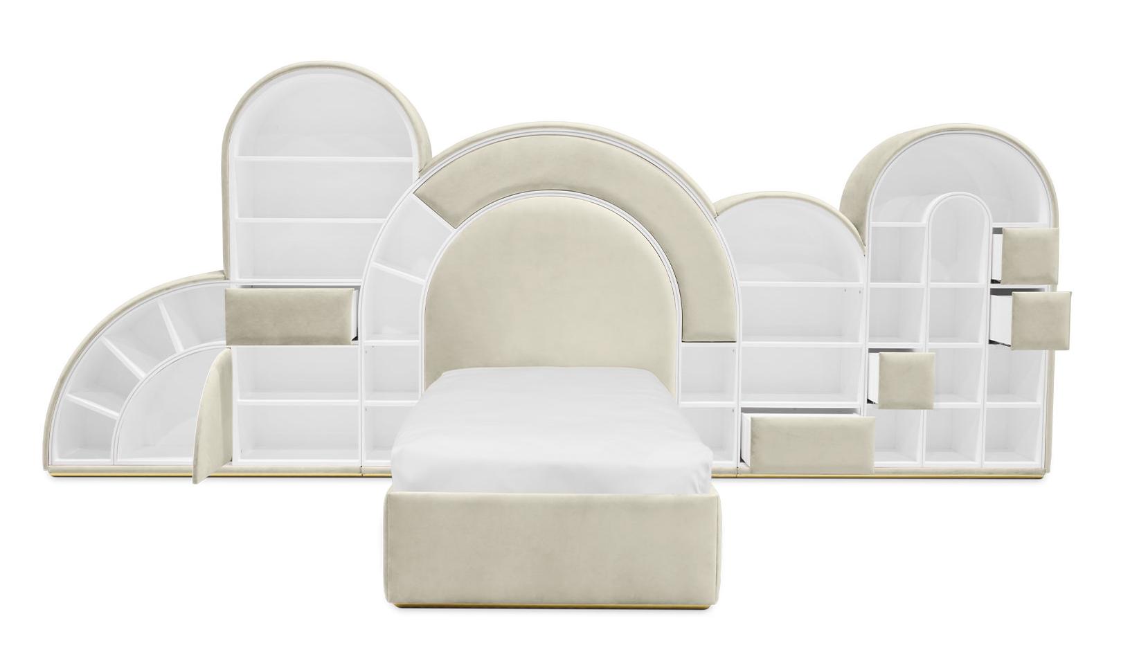Bubblegum Marshmallow Cream Soft Bed | Configuration: Medium | Mattress Size: 90 x 190 cm