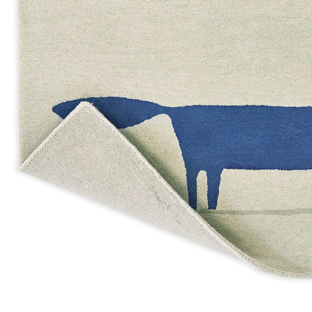 Fox Pebble / Denim Handwoven Rug