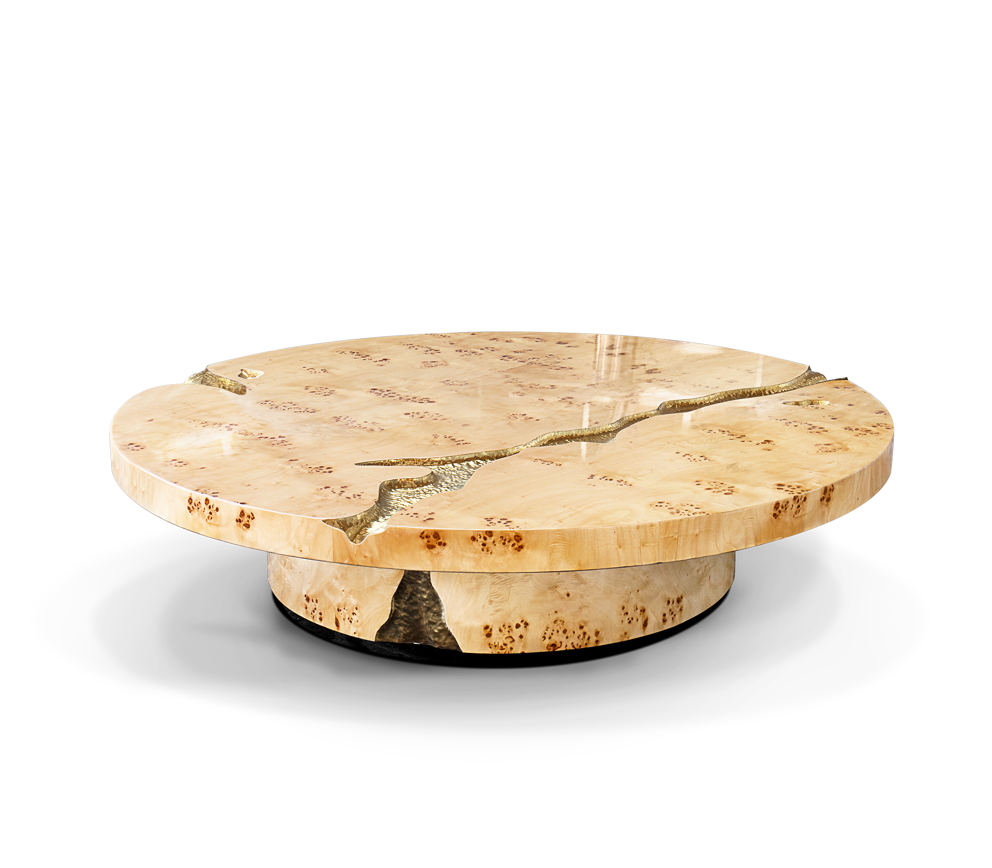Poplar Root 3-Piece Coffee Table Set