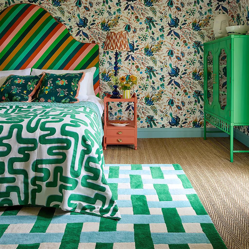 Woven Emerald/Aquamarine Rug | Size: 170 x 240 cm