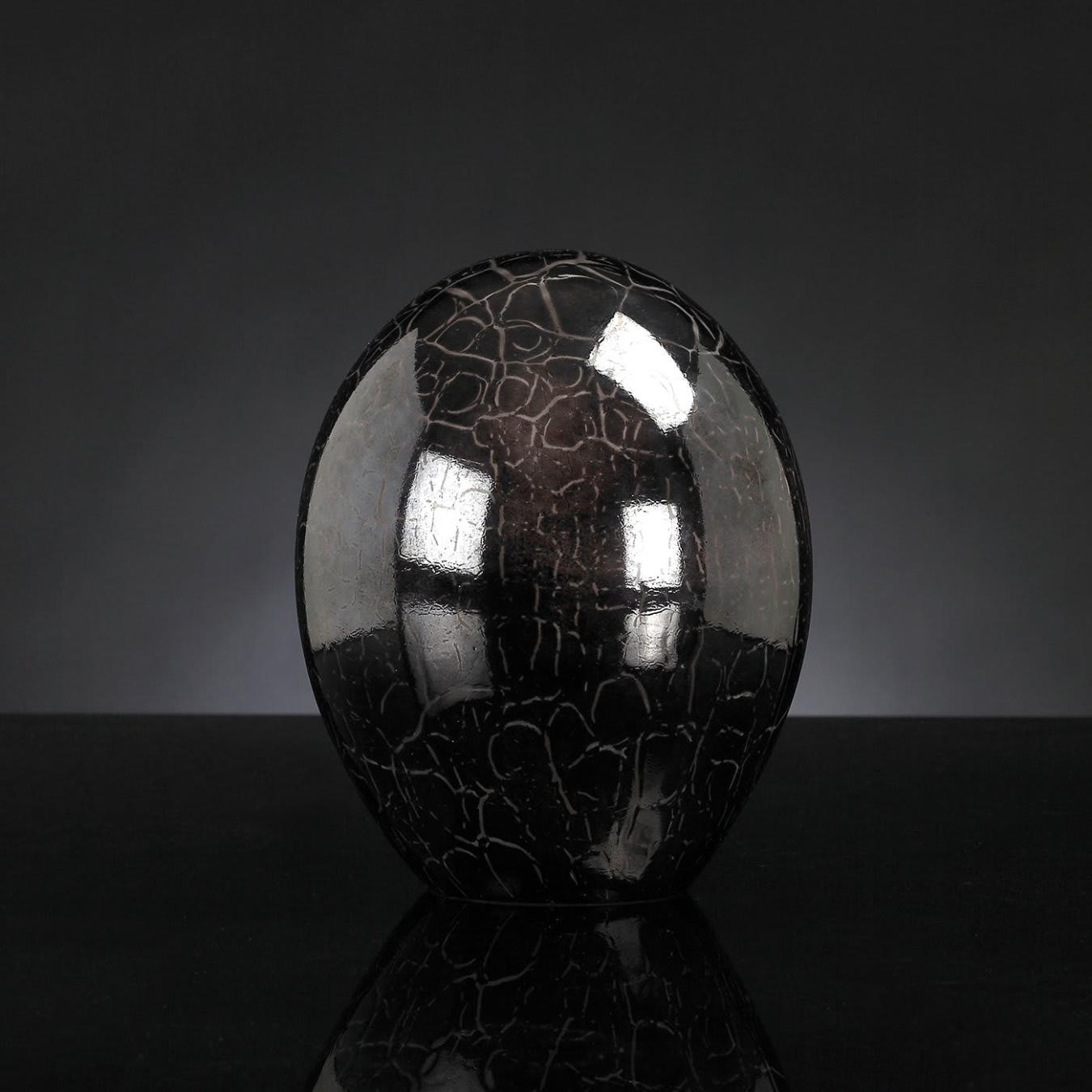 Dark Brown Crystal Decorative Egg
