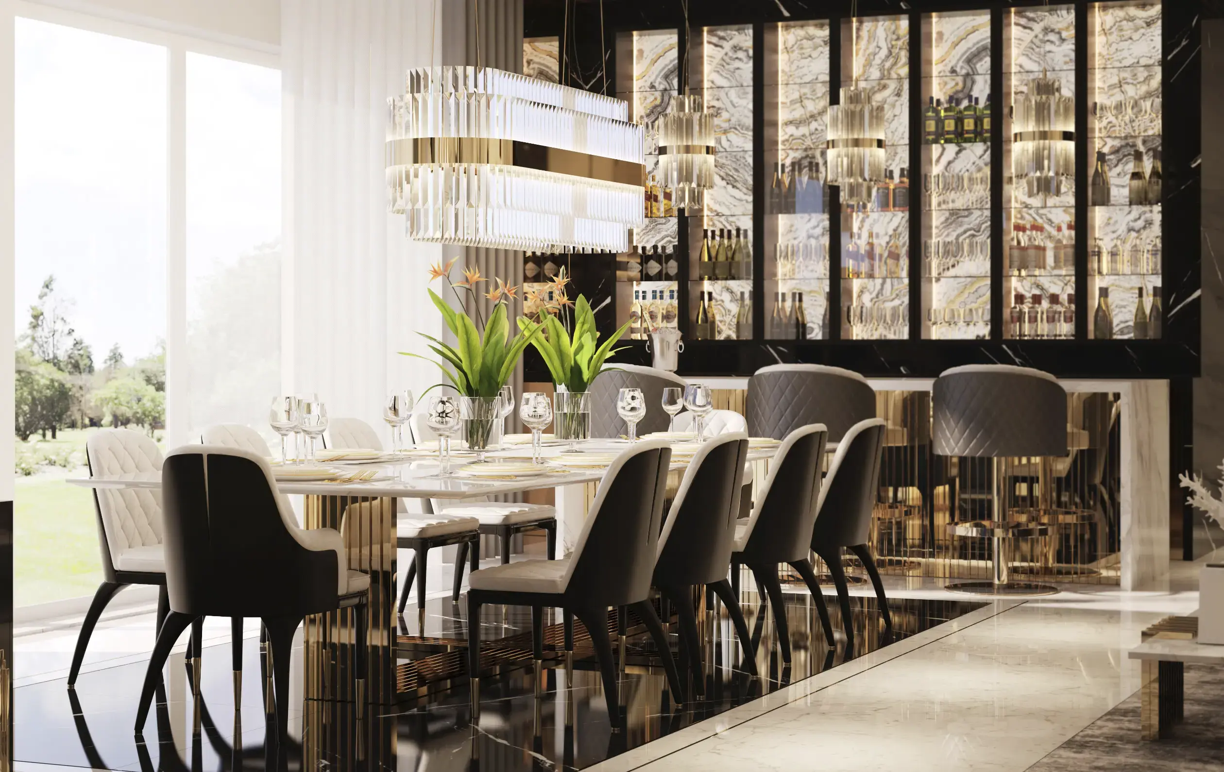 Opulence Swivel Bar Chair - 2