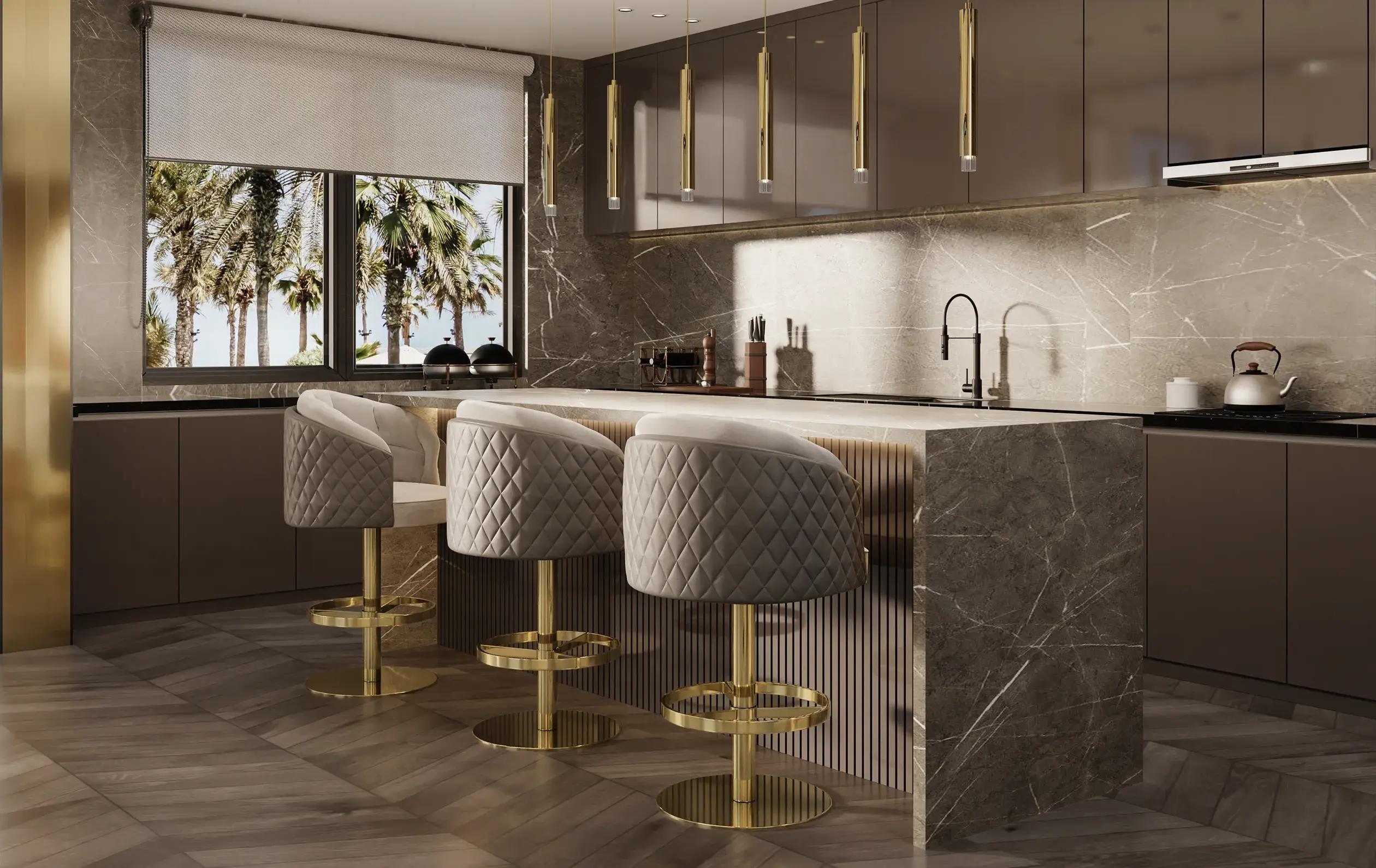 Opulence Swivel Bar Chair - 1