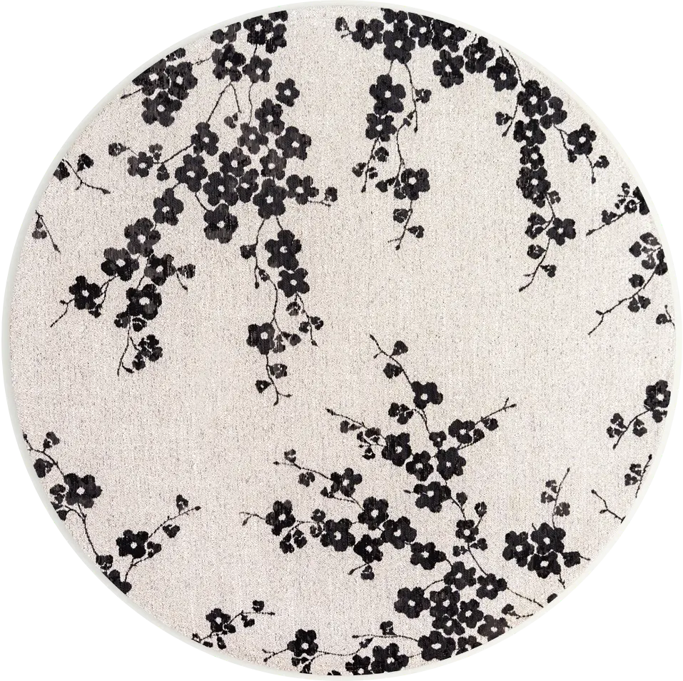 Winter White Round Rug | Size: Ø 240 cm