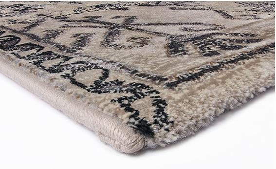 Beige / Grey Machine Made Rug
