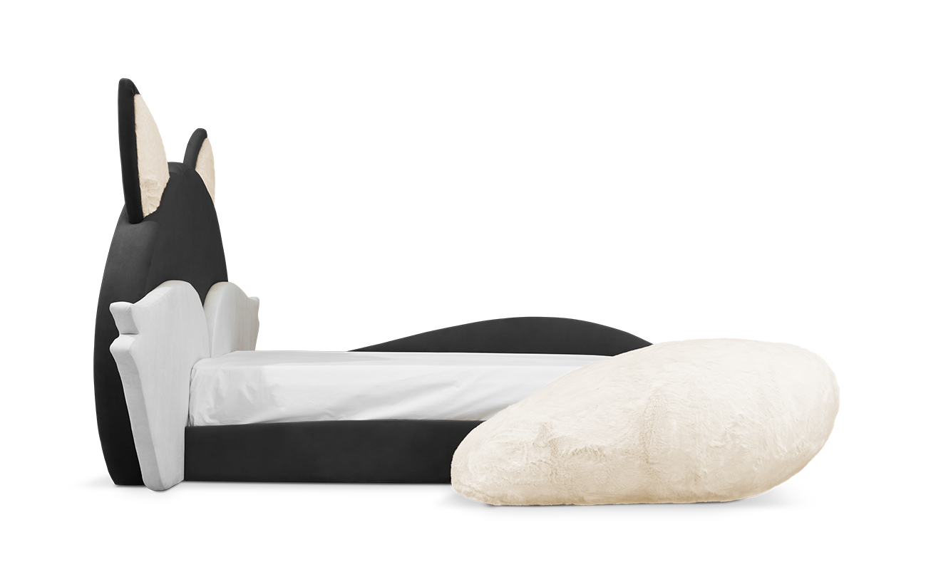 Fox Black & White Kids Bed | Mattress Size: 90 x 190 cm