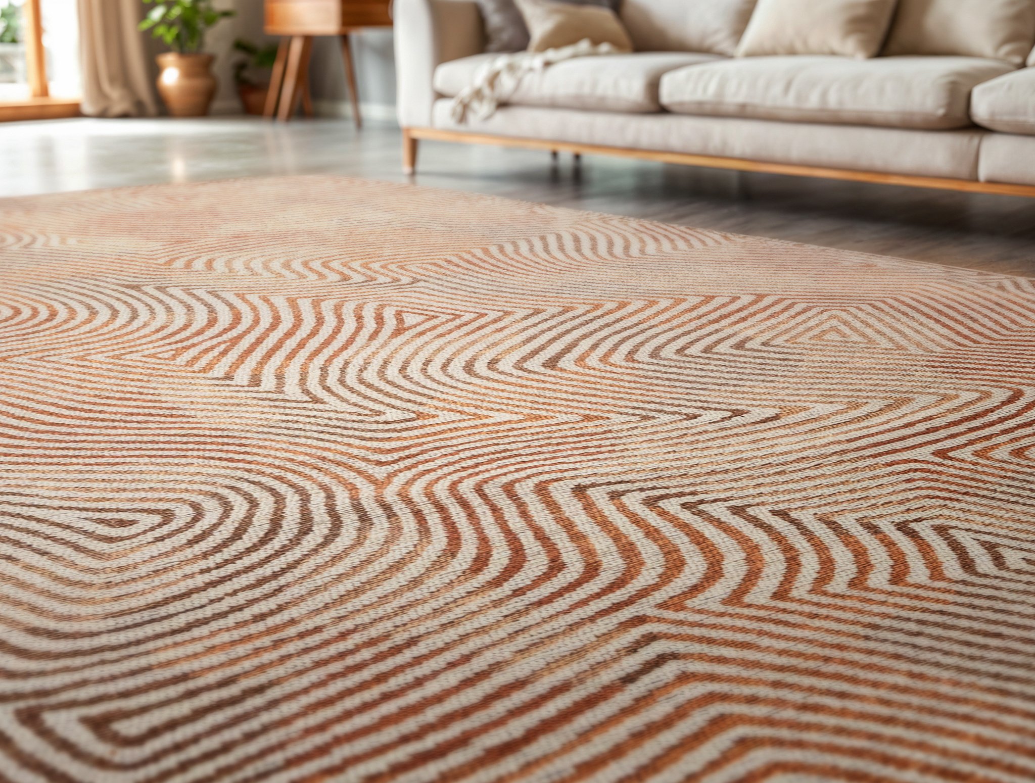 Meditation Beige Area Rug | Size: 80 x 150 cm