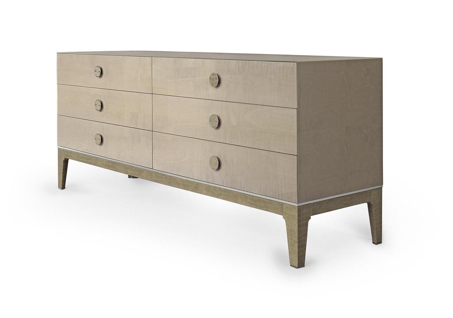Dresser with Leather Upholstered Legs