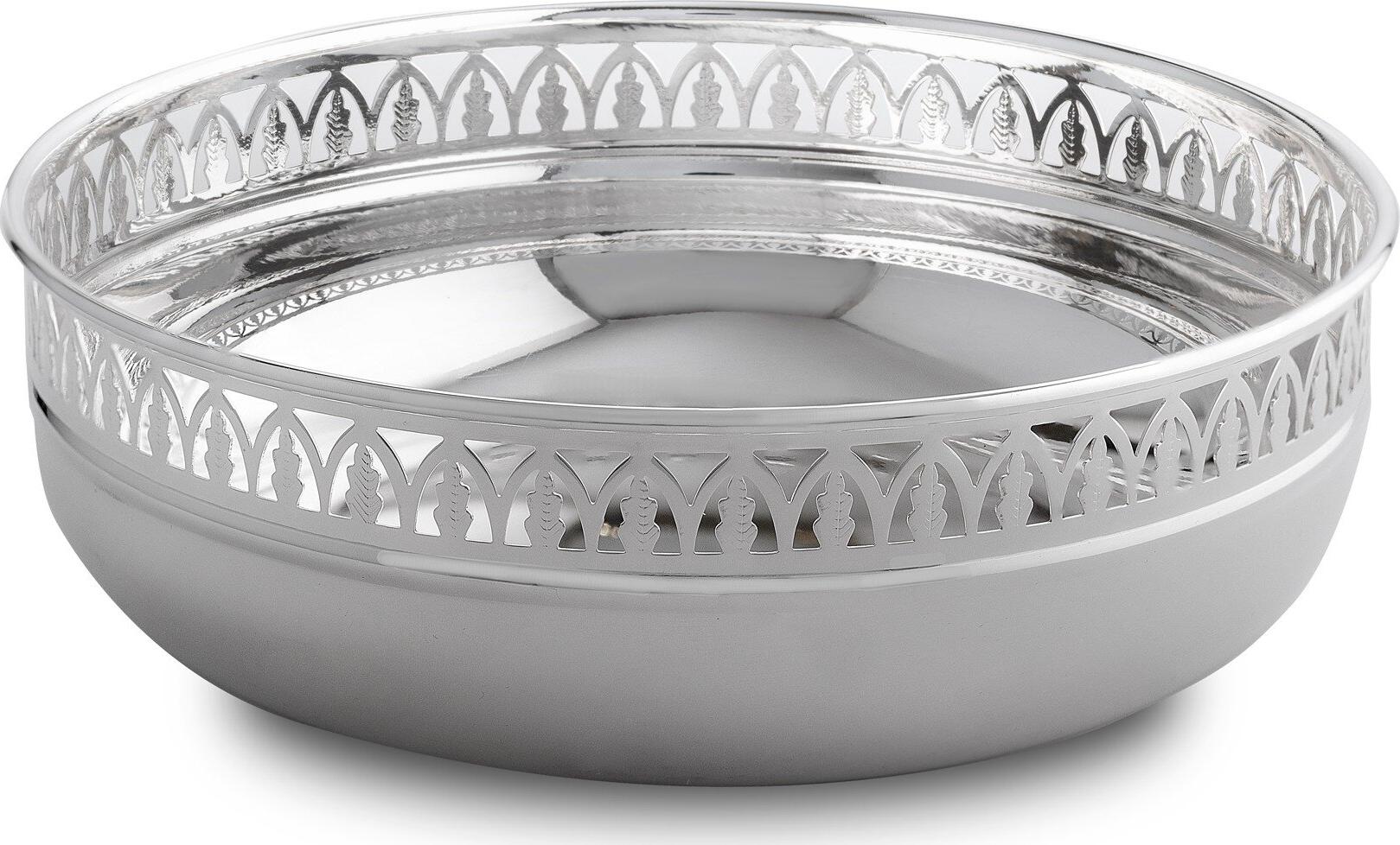 Premium Round Silver-Plated Bowl