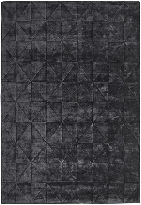 Triangles Tufted Dark Grey Rug ☞ Size: 200 x 300 cm