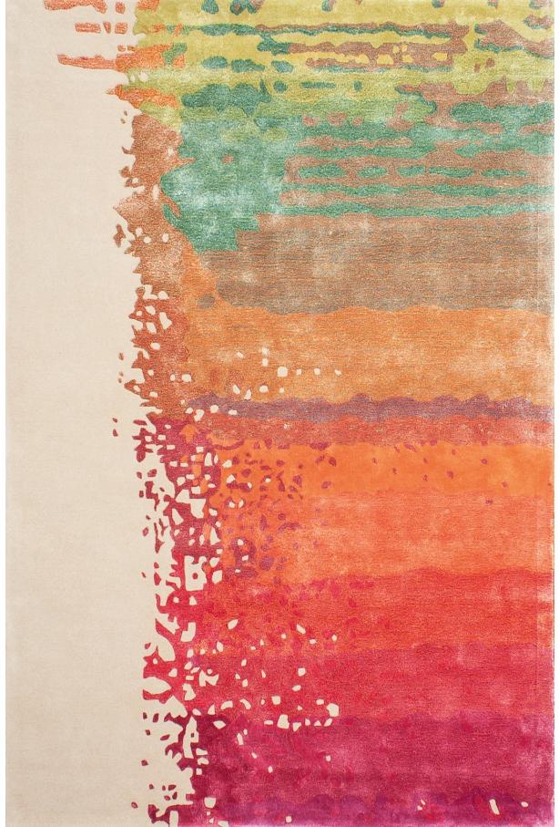 Abstract Viscose / Wool Hand-woven Luxury Rug
