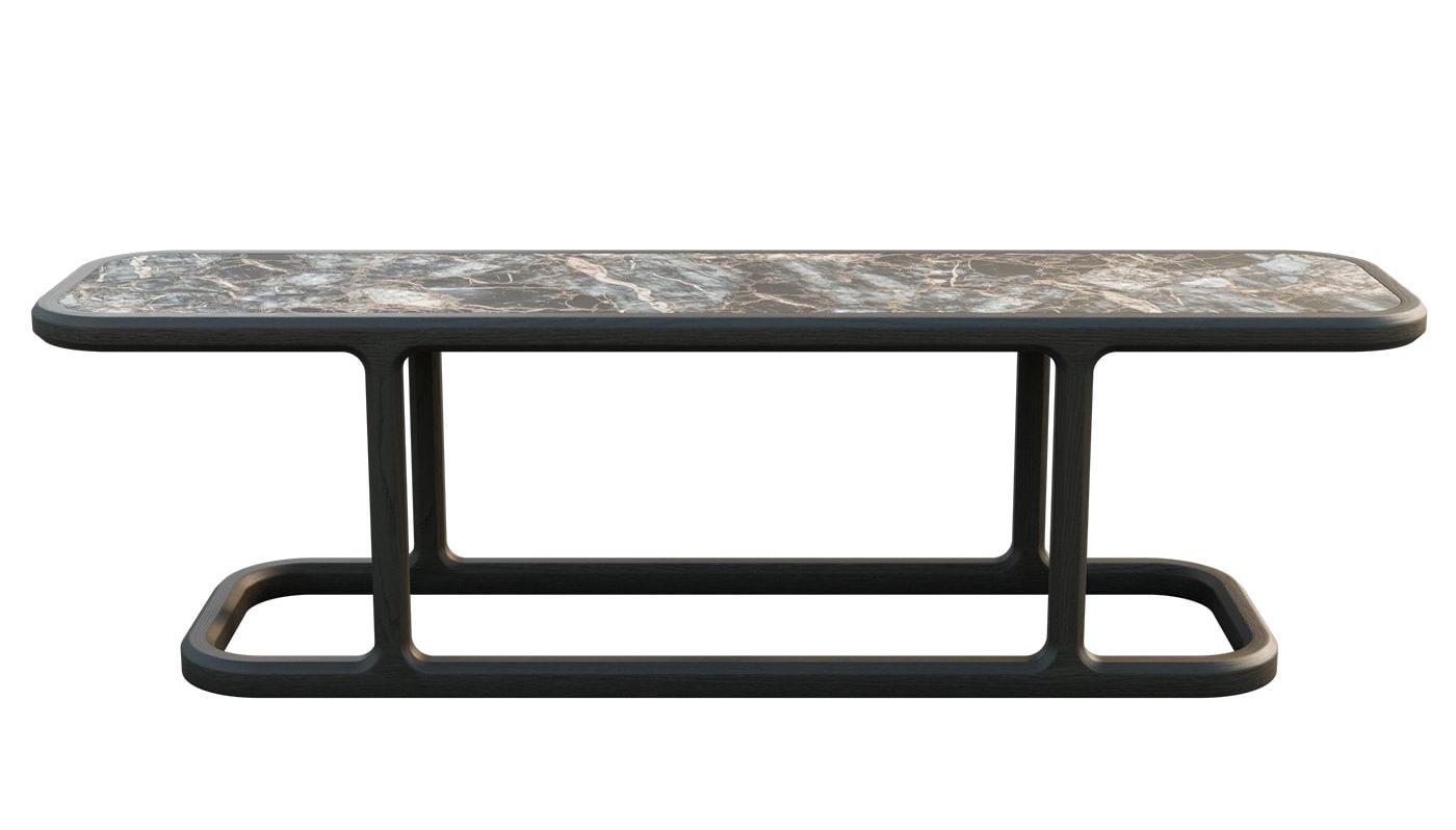 Bellagio Black and Gold Italian Coffee Table