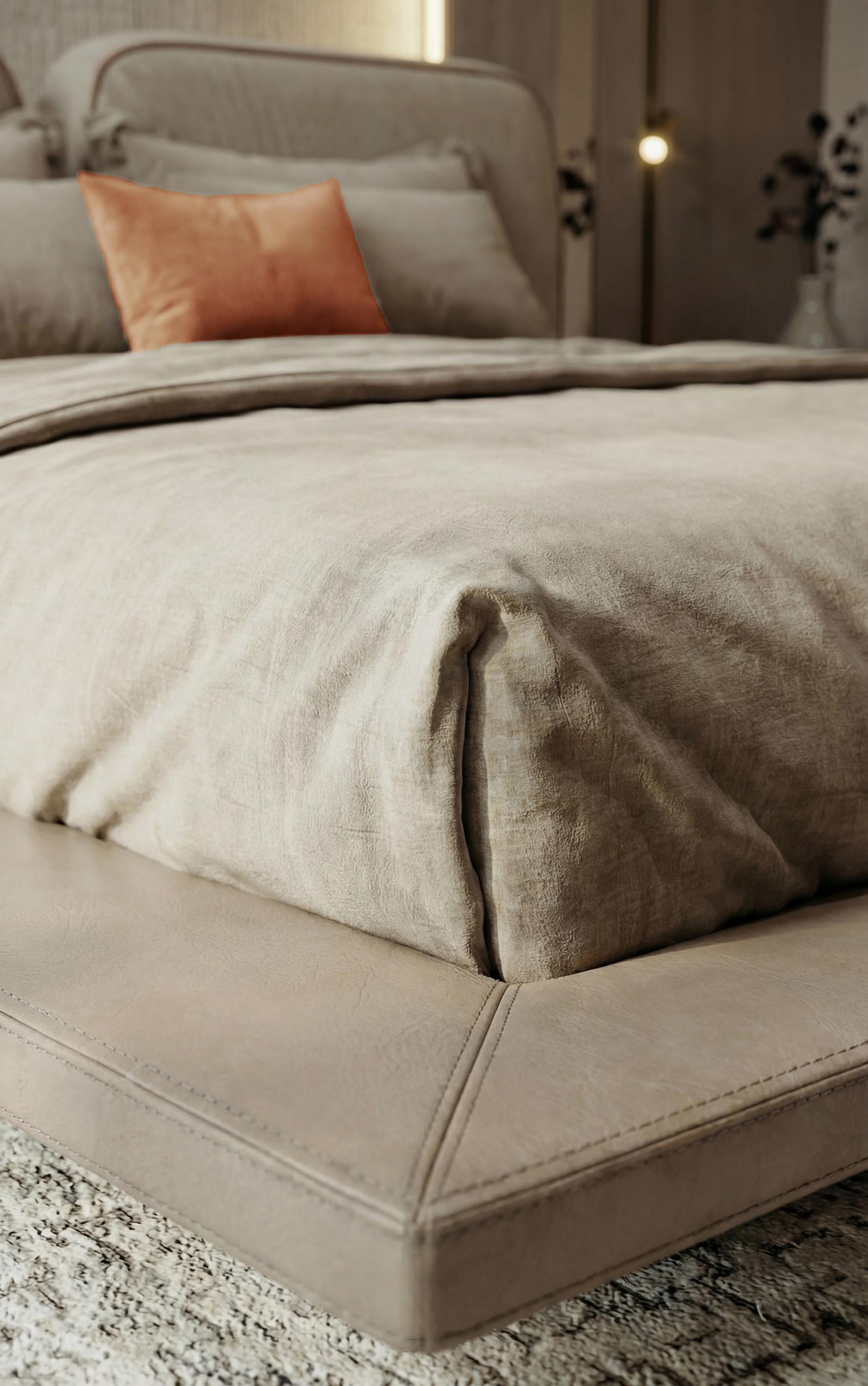 Aura Low-Profile Bed with Headboard
