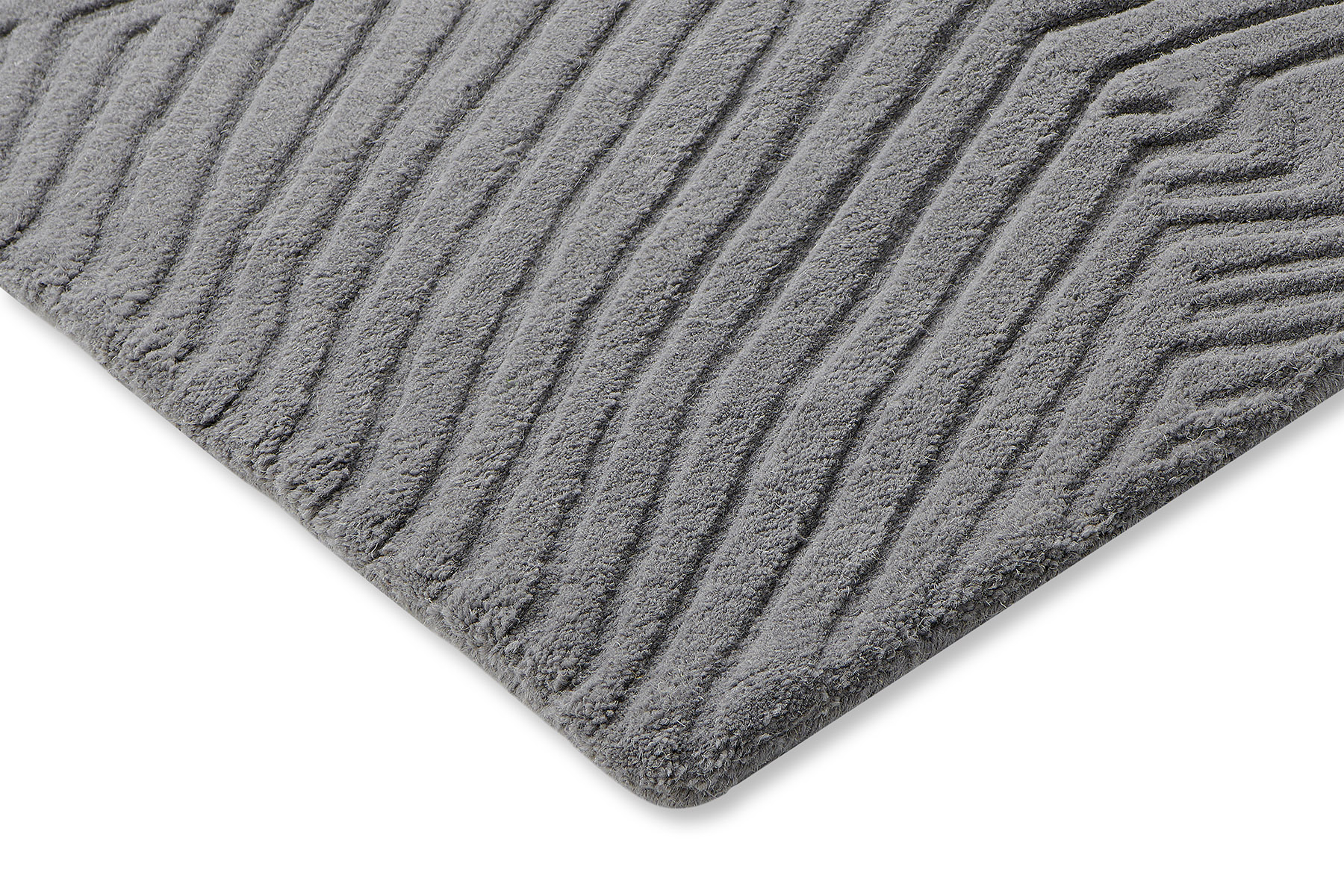 Grey Wool Modern Hand Woven Rug | Size: 200 x 280 cm