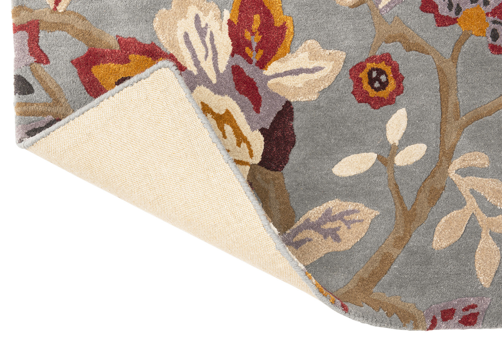 Amanpuri Grey / Plum Handwoven Premium Rug