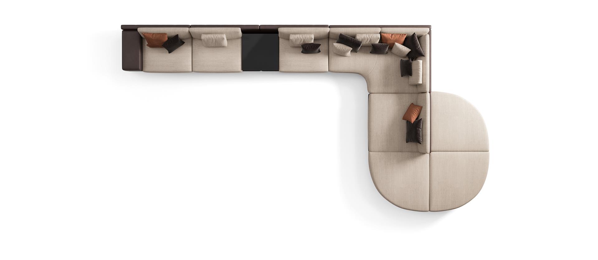 Contemporary Chic Italian Leather Sofa