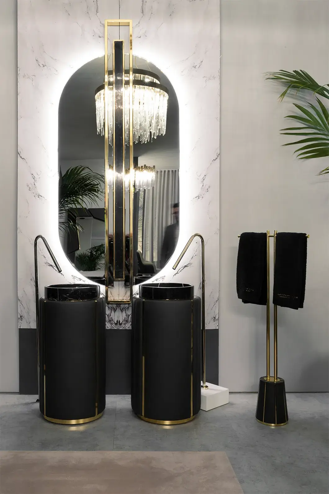 Sovereign Black Pedestal Sink