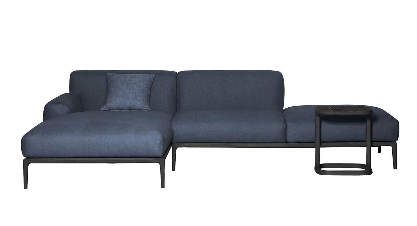 Bellagio Angular Blue Handcrafted Sofa