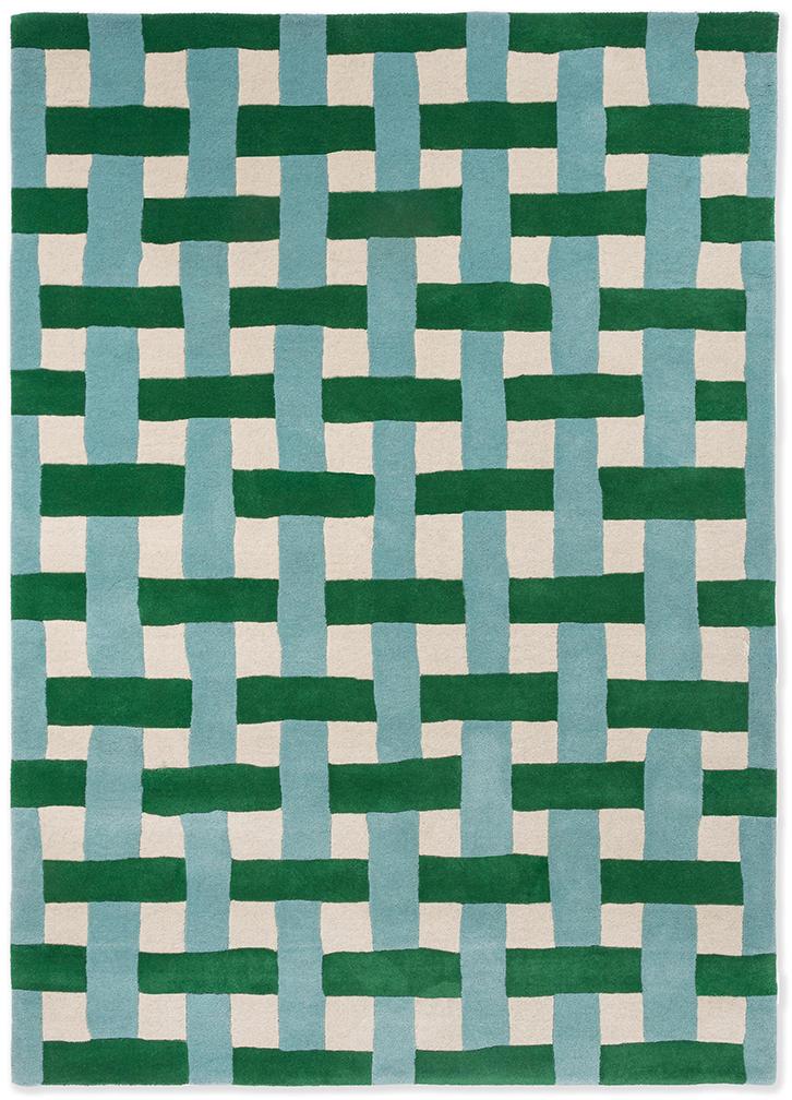 Woven Emerald/Aquamarine Rug | Size: 170 x 240 cm