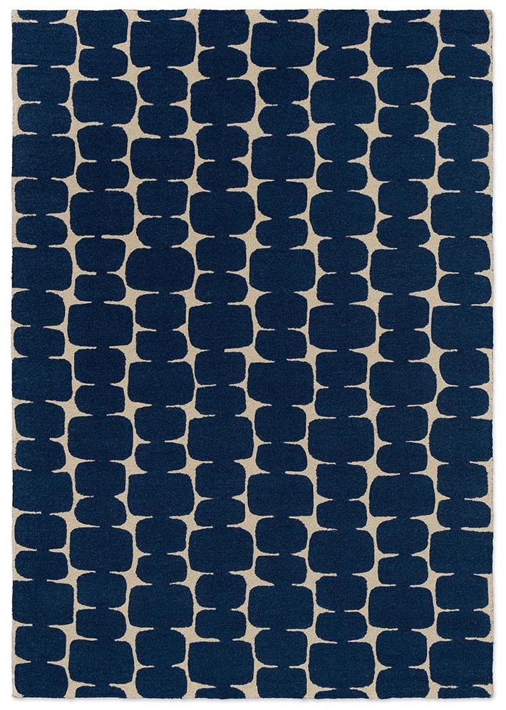 Mini Block Indigo Rug | Size: 200 x 280 cm