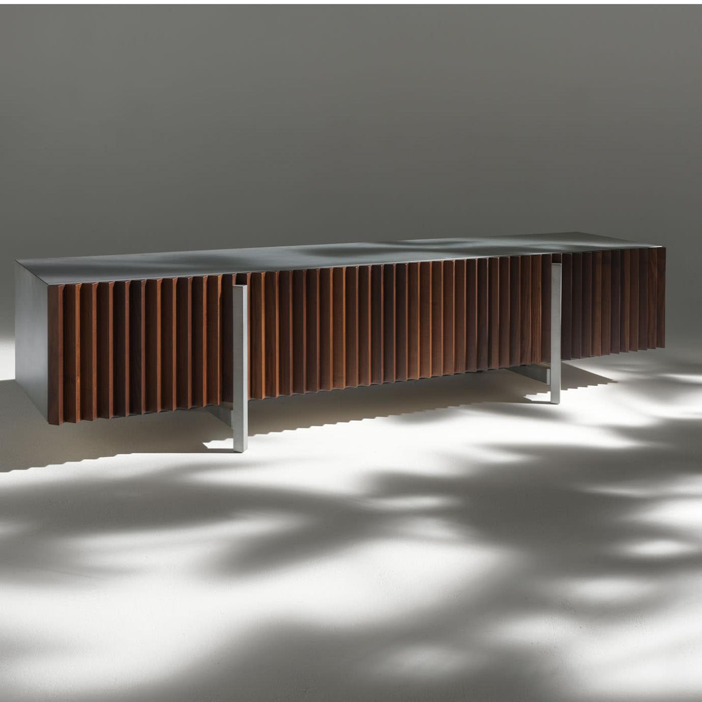 Brown Ash Wood TV Sideboard