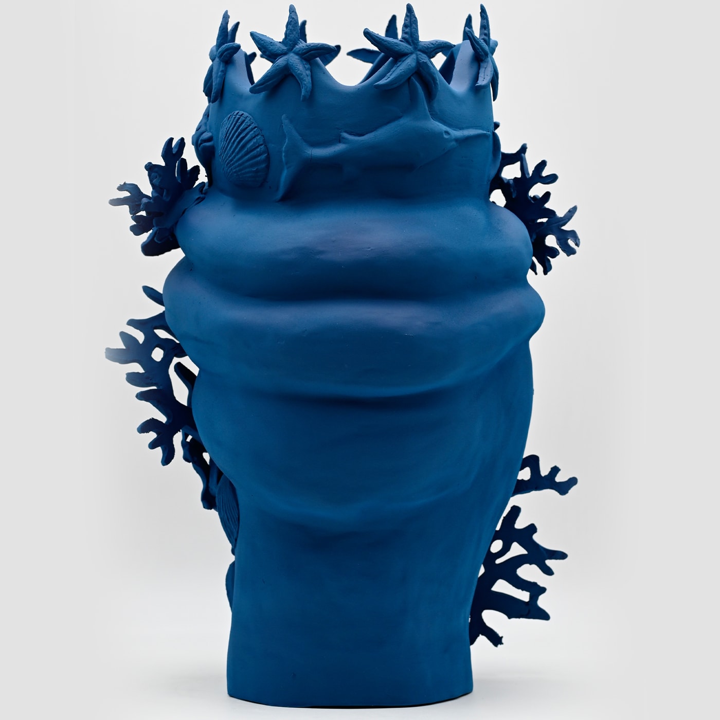 Royal Blue Handcrafted Moor's Head Sculpture
