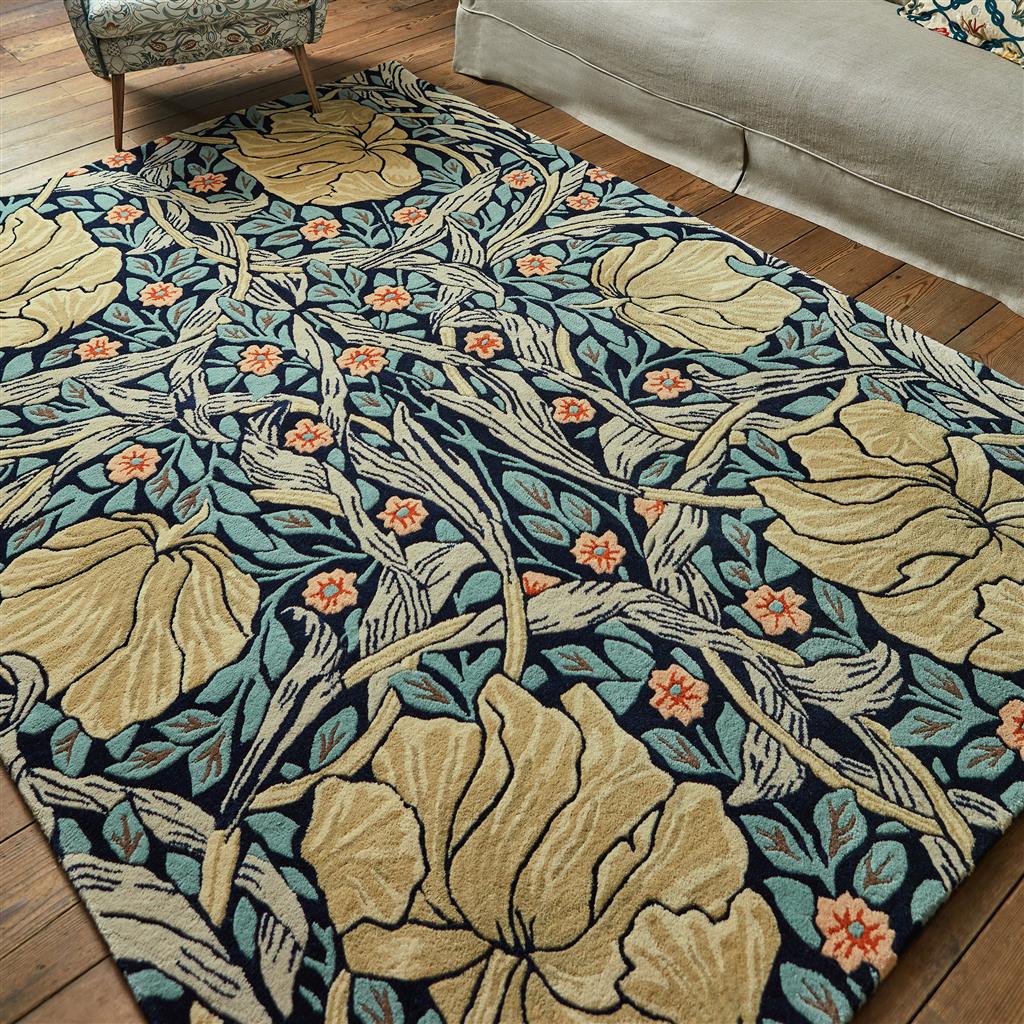 Pimpernel Indigo Hand-Tufted Rug