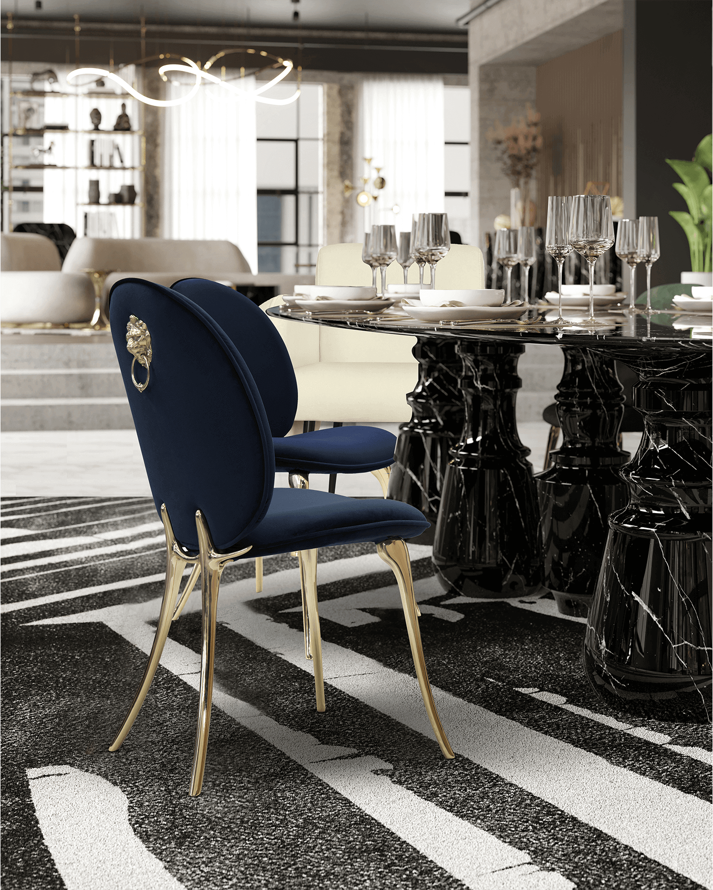 Solara Blue Designer Chair