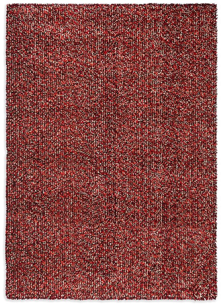 Pop-Art Red Thick Pile Felted Rug