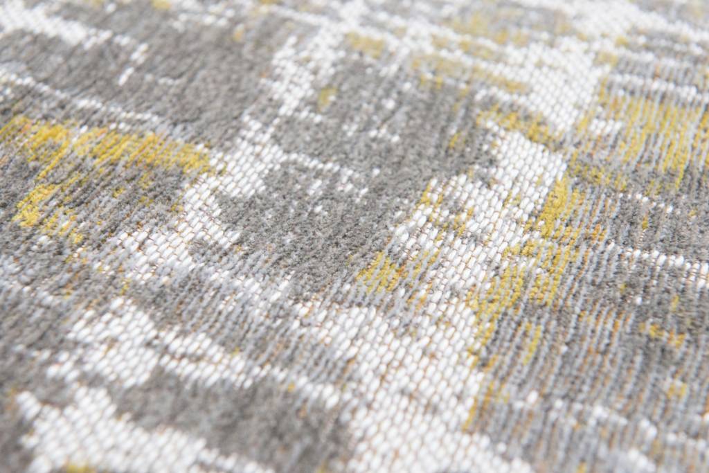 Abstract Grey / Yellow Flatwoven Belgian Rug ☞ Size: 280 x 390 cm