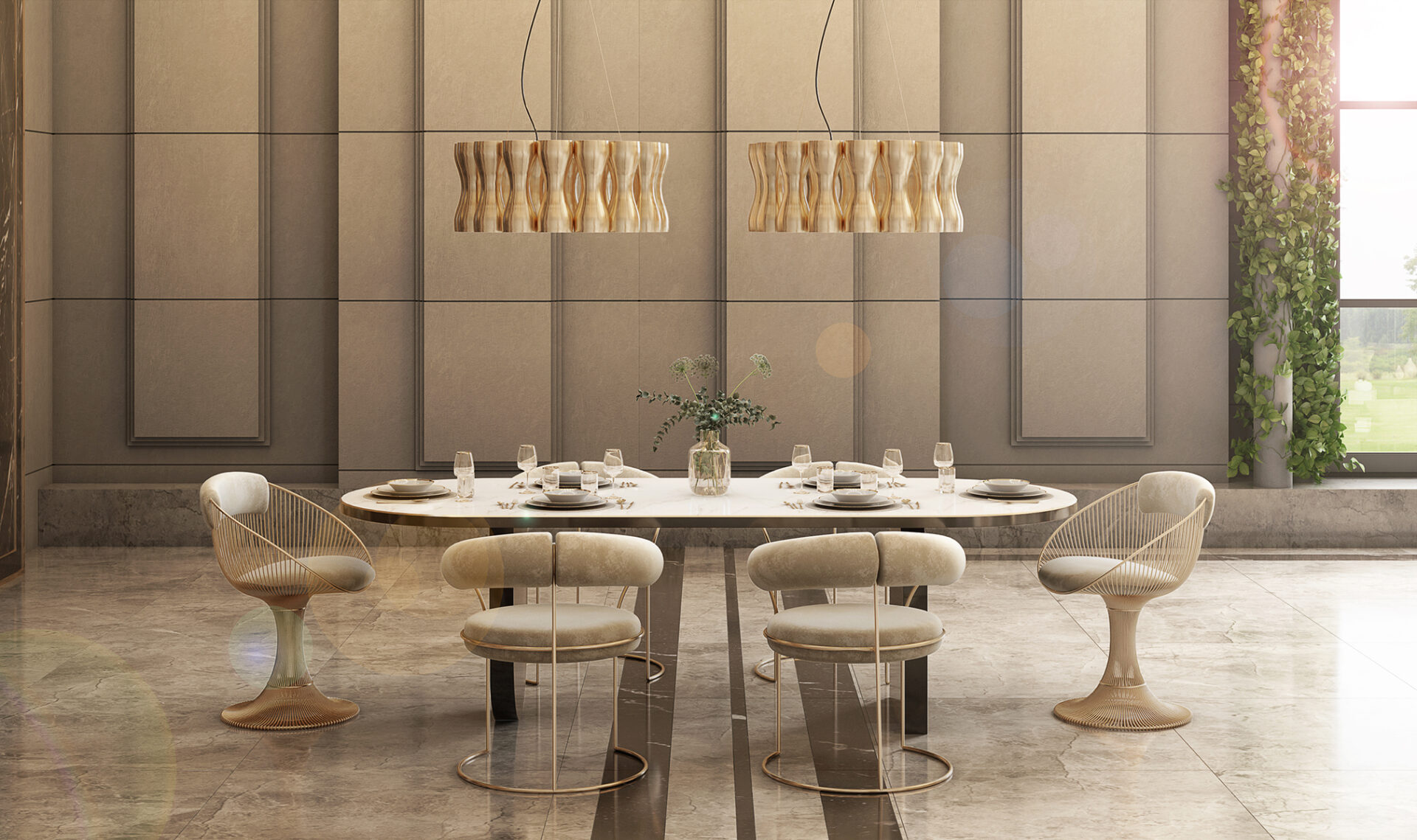 Majestic Crown Suspension Lamp
