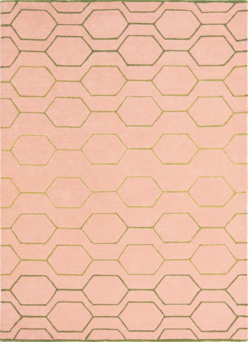 Pink Cut-Loop Hand Woven Rug ☞ Size: 250 x 350 cm