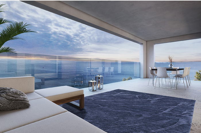 Hand-Woven Blue Rug | Size: 200 x 300 cm