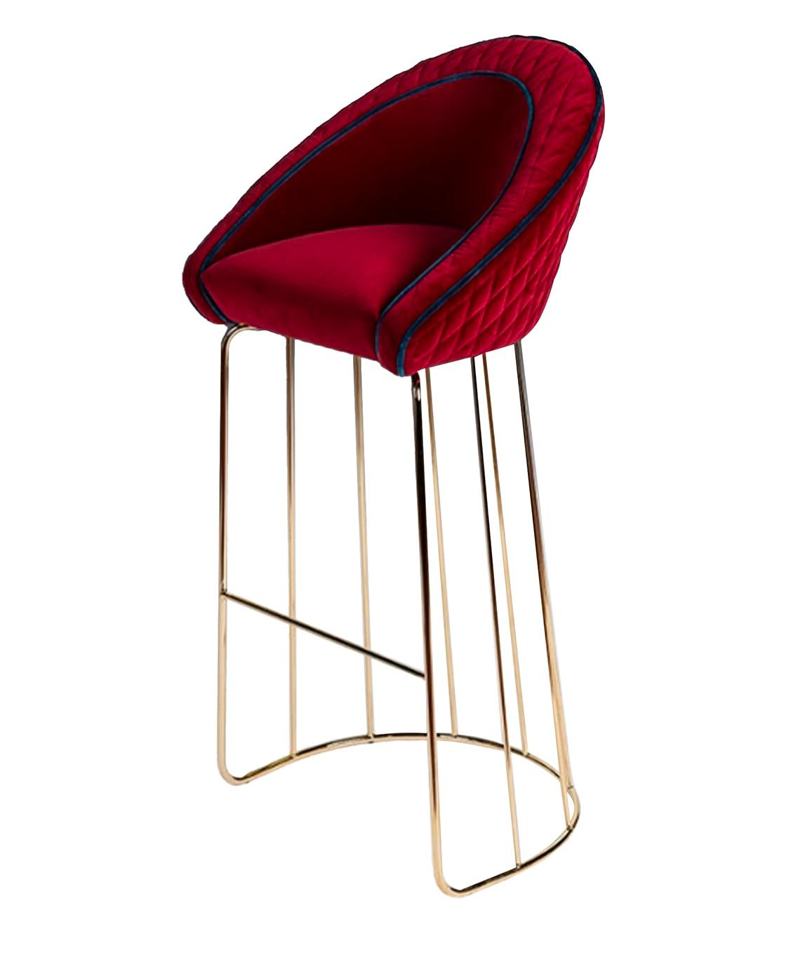 Bay Burgundy Accent Bar Stool