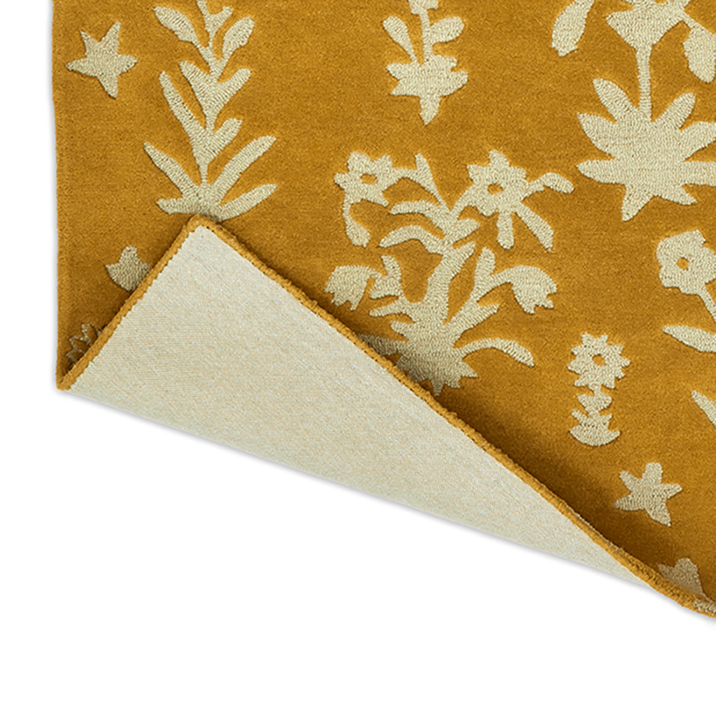 Woodland Glade Gold Rug | Size: 140 x 200 cm