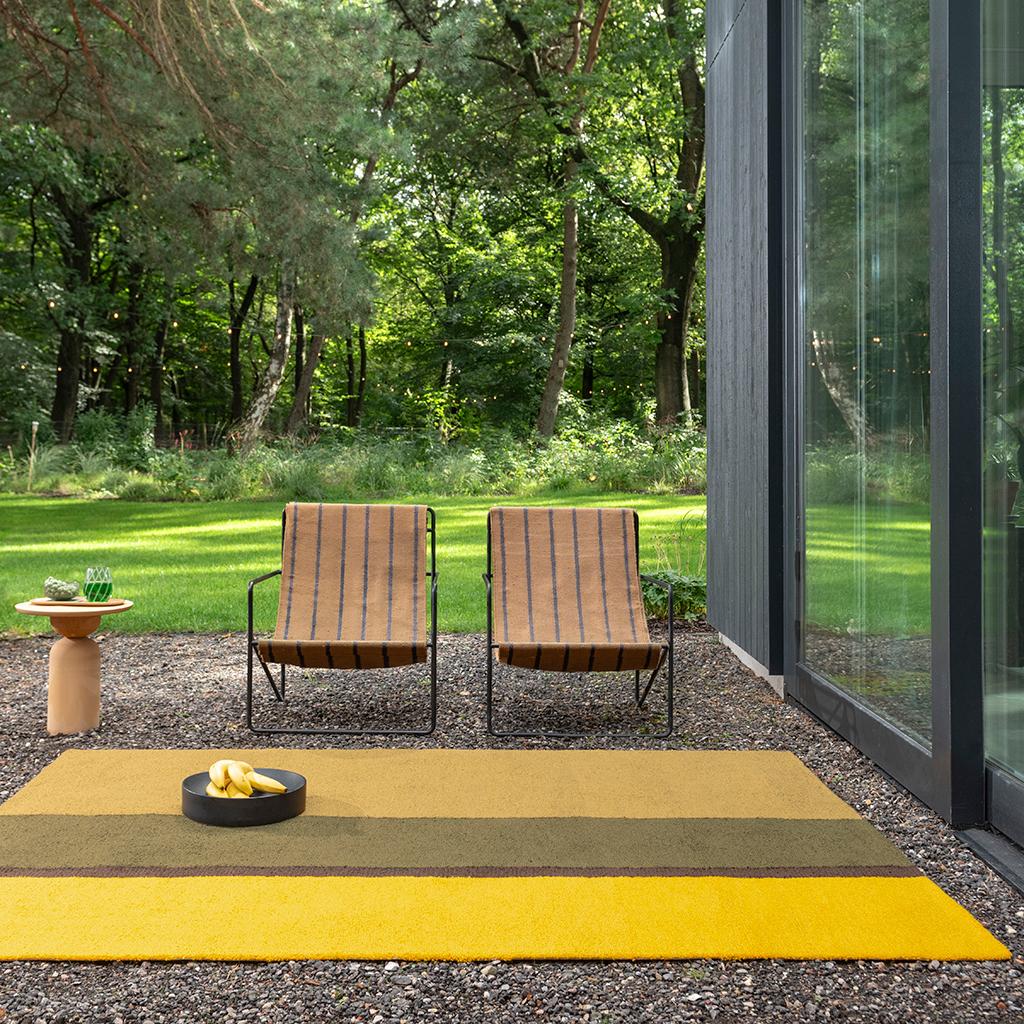 Festival Stripe Yellow Fresco Rug | Size: 250 x 350 cm