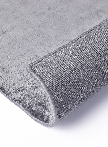 Plain Viscose Grey Hand-Loomed Rug | Size: 200 x 300 cm
