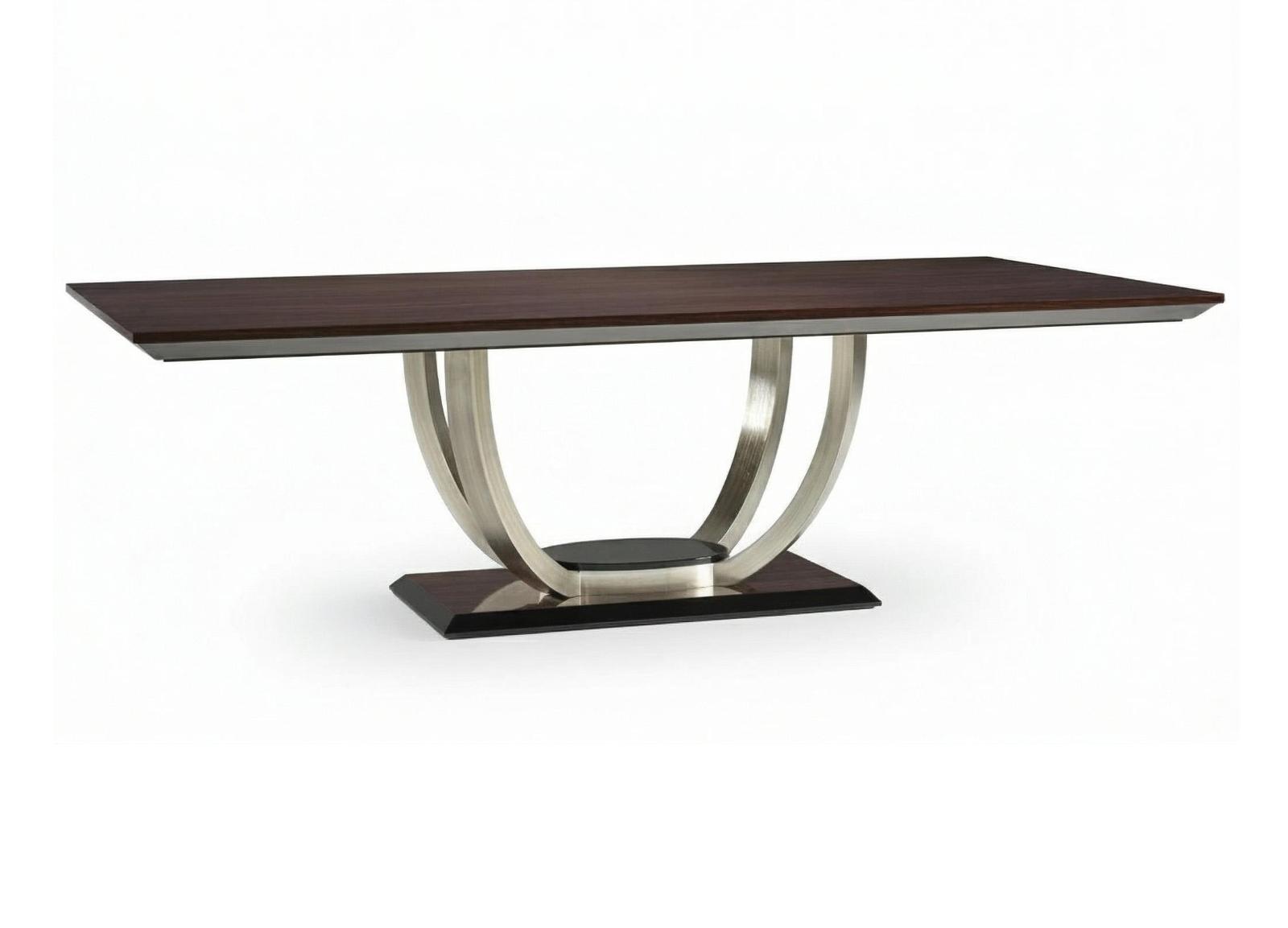 Boston Dark and Silver Handcrafted Dining Table