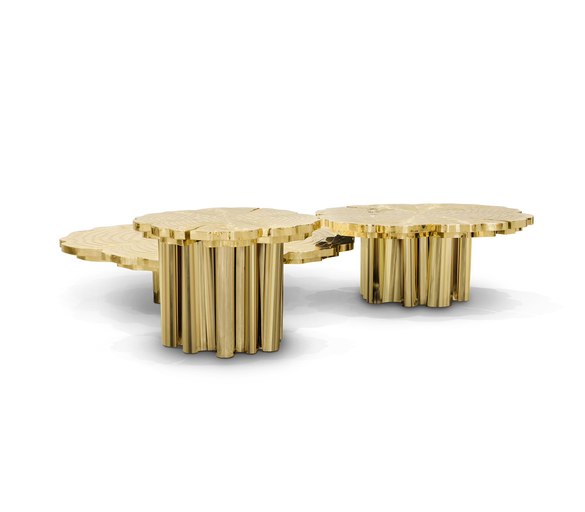 Gold 3-Piece Coffee Table Set