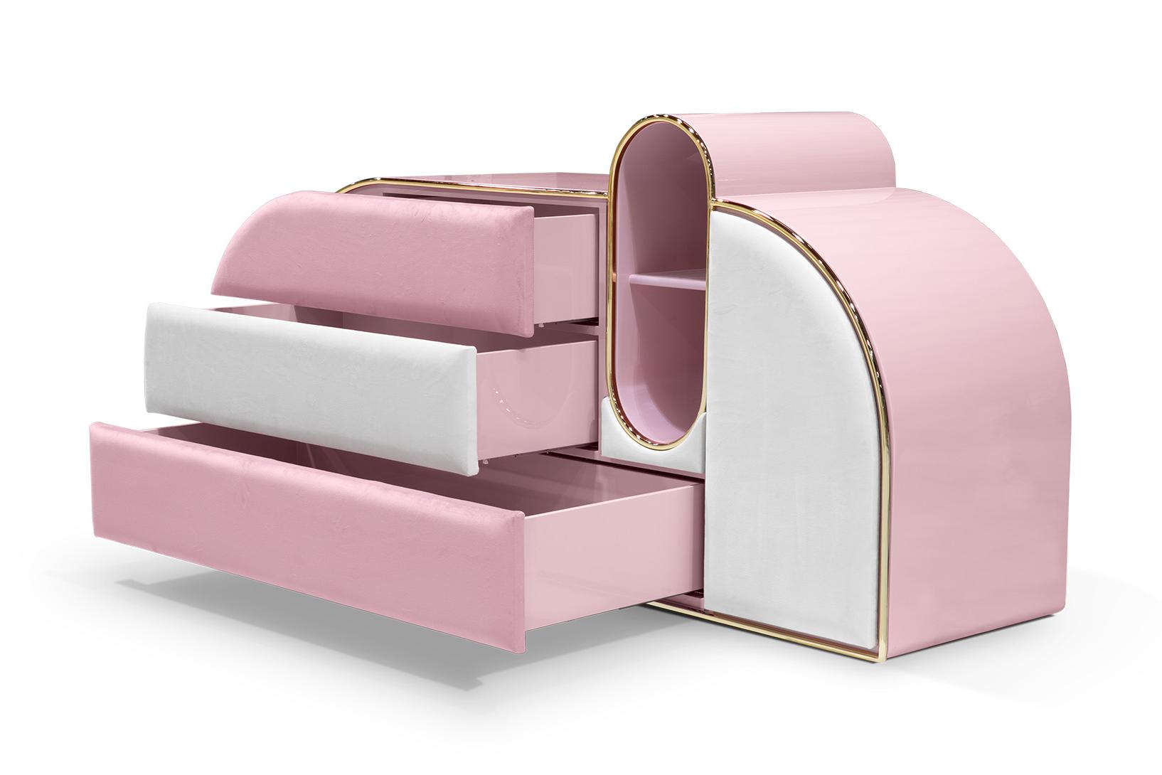 Candy Triple Pink Chest of Drawers