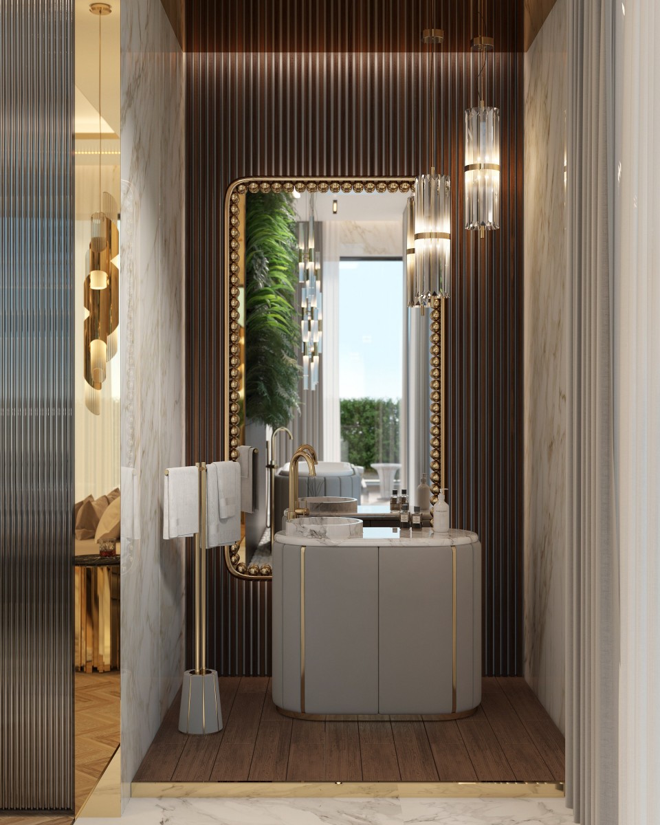 Grand White Vanity Cabinet