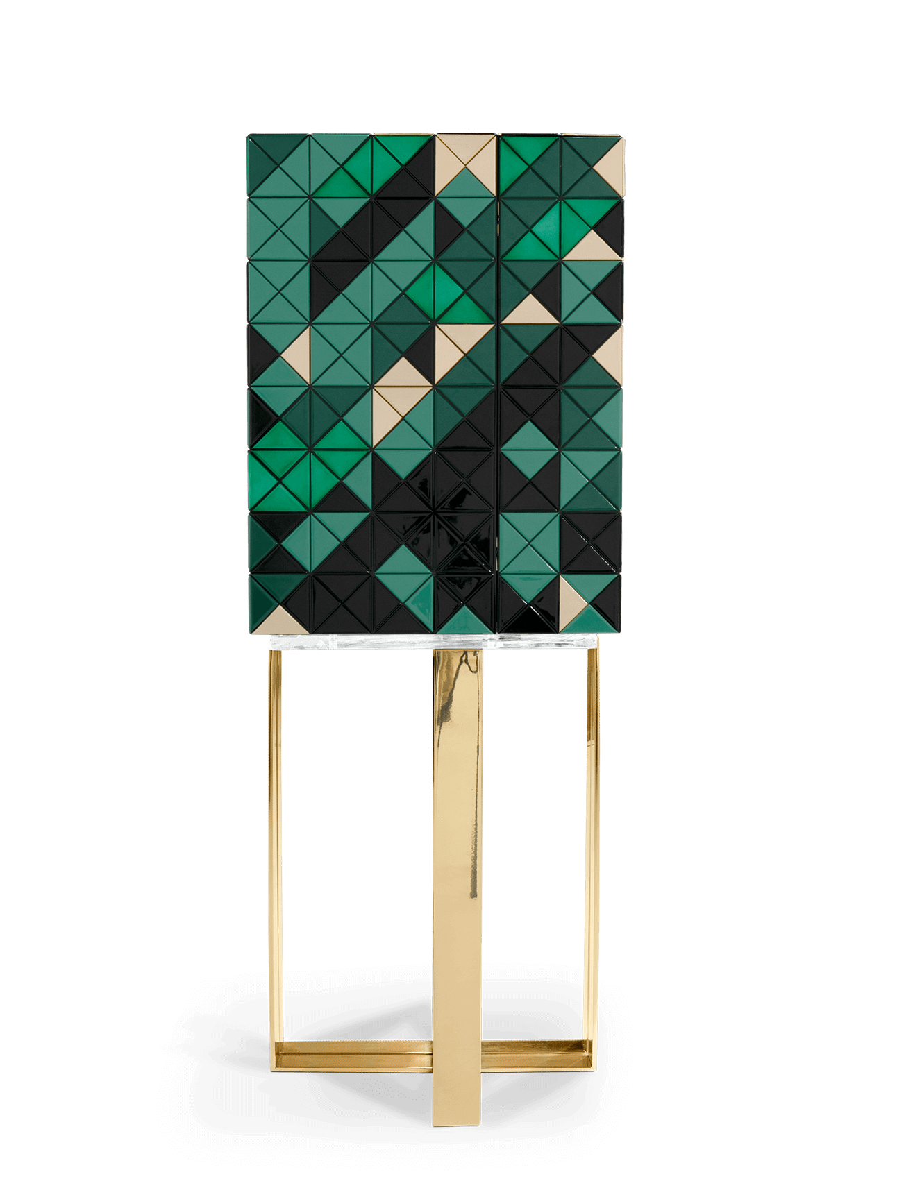 Mosaic Green Artisanal Cabinet
