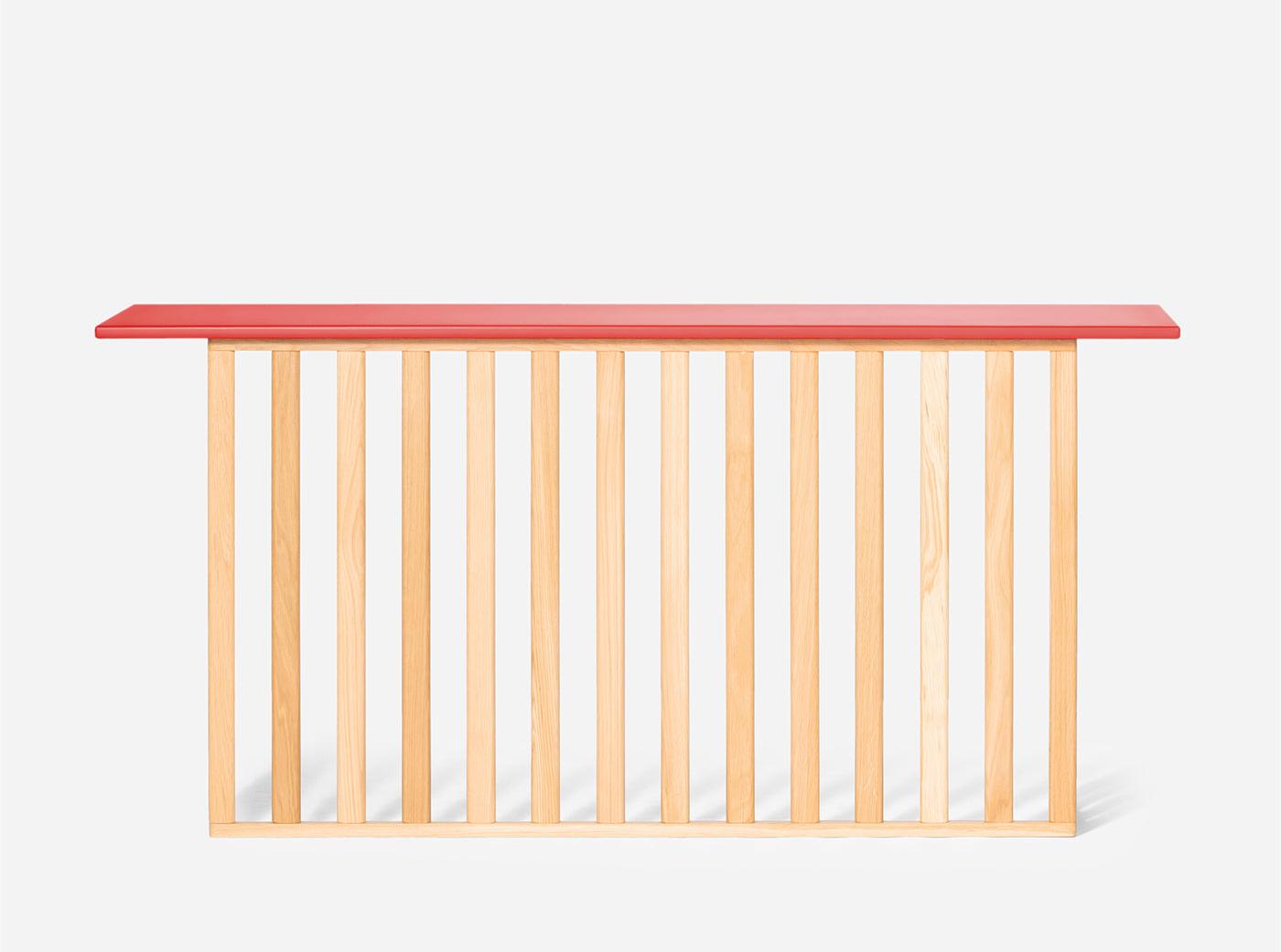 Pink Wooden Console Table
