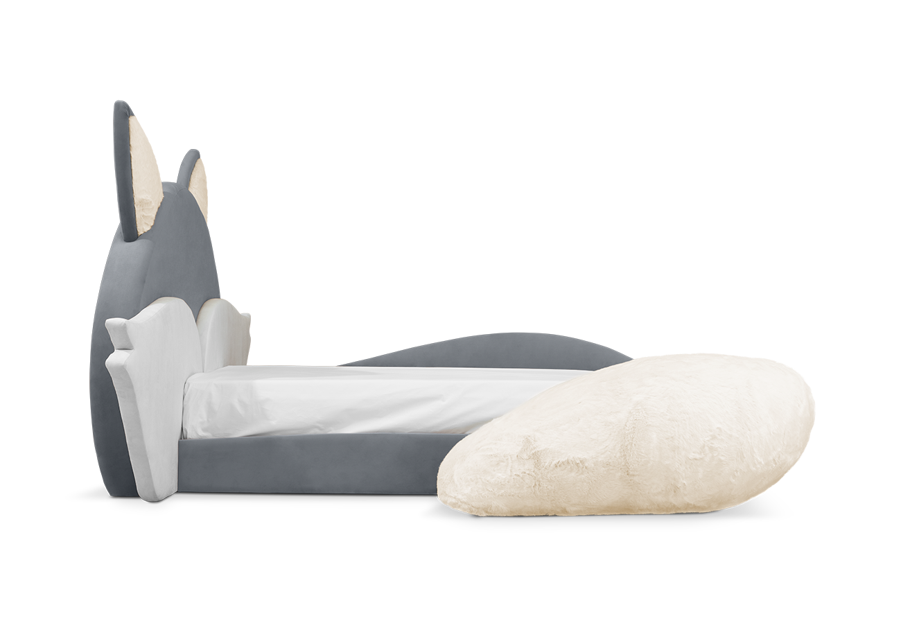 Fox Grey Kids Bed