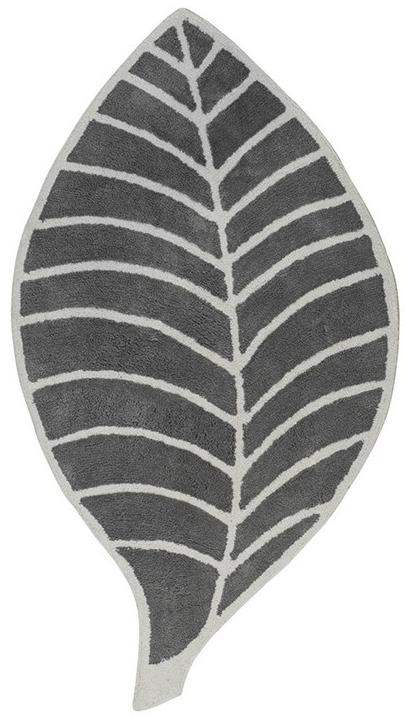 Leaf Grey Rug ☞ Size: 80 x 140 cm